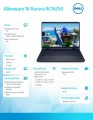 Dell Laptop Alienware 16 Aurora AC16250 Win11Pro C9 270H/16GB/1TB/16.0 WQXGA/GeForce RTX 5060/WLAN + BT/Backlit Kb/6 Cell/3Y Basic Onsite