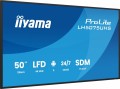 IIYAMA Monitor 50 cali LH5075UHS-B2AG,24/7,VA,ANDROID.11,4K,500cd,3xHDMI,DP, RJ45,2x10W,2xUSB,WiFi,4/32GB,24/7,A311D2, full daisy chain,