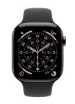 Apple Watch Series 11 GPS + Cellular, koperta 46 mm z tytanu w kolorze łupku, pasek sportowy w kolorze czarnym - rozmiar S/M