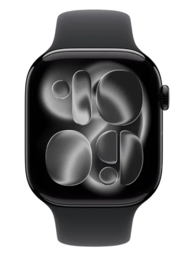 Apple Watch Series 11 GPS + Cellular, koperta 42 mm z tytanu w kolorze naturalnym, pasek sportowy w kolorze górskiej szarości - rozmiar M/L
