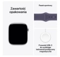 Apple Watch Series 11 GPS+Cellular koperta 46 mm z aluminium w kolorze srebrnym, pasek sportowy w kolorze mlecznego fioletu - rozmiar S/M