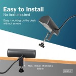 Digitus Listwa zasilająca biurkowa, 3 gniazda Schuko, 2x USB-A (2x 12W), 1x USB-C (30W) z zaciskiem na blat, kabel 1,5m, czarna