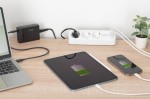 Digitus Listwa zasilająca biurkowa, 3 gniazda Schuko, 2x USB-A (2x 12W), 1x USB-C (30W) z zaciskiem na blat, kabel 1,5m, biała