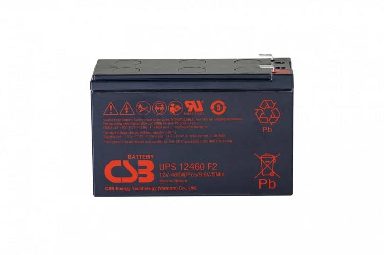 CSB UPS12460 12V 9.6Ah UPS12460F2