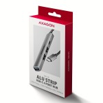 AXAGON HUE-STC HUB 4-portowy  1x USB-A 5Gbps, 2x USB2.0 + 1x USB-C 2.0, 12cm kabel USB-C