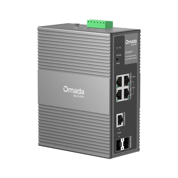 TP-LINK Przełącznik IES206GPP  Industrial Easy Managed Omada, 6 portów gigabitowych, w tym 3 portPoE+ i