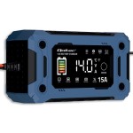 Qoltec Mikroprocesorowa ładowarka 12V 15A | Prostownik z funkcją naprawy i podtrzymania zasilania podczas wymiany akumulatora | do AGM GEL LiFePO4 |
