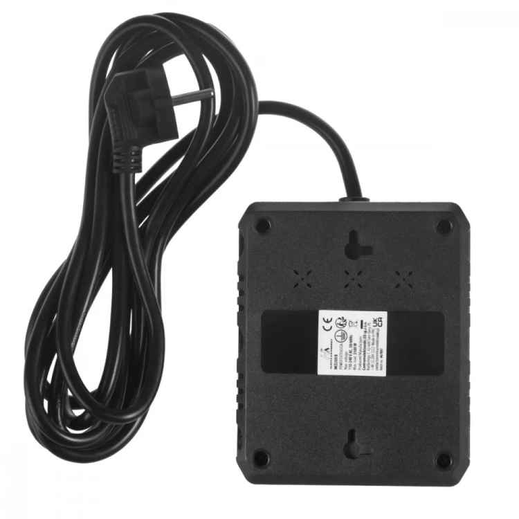 Maclean Listwa zasilająca MCE388 B 2 gniazda, 3xUSB, 110-240V AC 50/60Hz, 2.1A max 2500W, 3m czarna