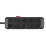 Maclean Listwa zasilająca MCE388 B 2 gniazda, 3xUSB, 110-240V AC 50/60Hz, 2.1A max 2500W, 3m czarna