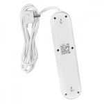 Maclean Listwa zasilająca MCE394 W 3 gniazda 3xUSB, 110-240V AC 50/60, 2.1A max 2500W, biała