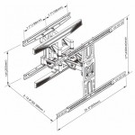 ART Uchwyt do TV LCD/LED 40-75" 45KG AR-99 reg.pion/poziom 52-380mm max VESA 600x400