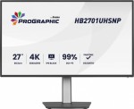 IIYAMA Monitor 27 cali ProGraphic HB2701UHSNP-B1 4K,IPS BLACK 2.0,450cd,VESA USB-c dock(PD:96W),HDMI,DP,DAISY/CHAIN,4xUSB,RJ45,3000:1,sRGB:100%,DCI-P3