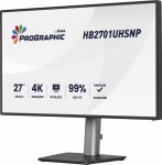IIYAMA Monitor 27 cali ProGraphic HB2701UHSNP-B1 4K,IPS BLACK 2.0,450cd,VESA USB-c dock(PD:96W),HDMI,DP,DAISY/CHAIN,4xUSB,RJ45,3000:1,sRGB:100%,DCI-P3