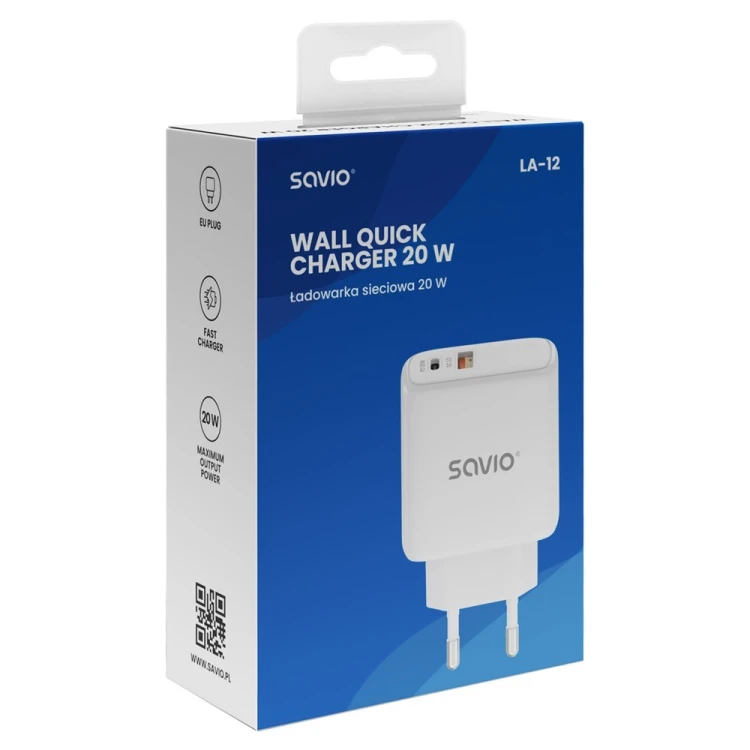 Savio Ładowarka sieciowa 20W LA-12