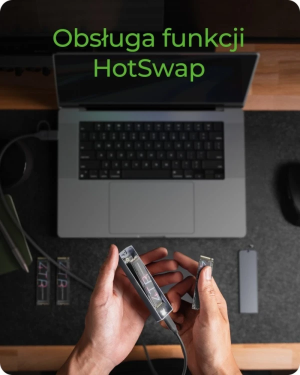 IcyBox Obudowa dysku IB-1826MCL-CU31 M.2 NVMe i SATA obudowa, RGB lighting, USB 3.2 Gen 2, 10 Gbps