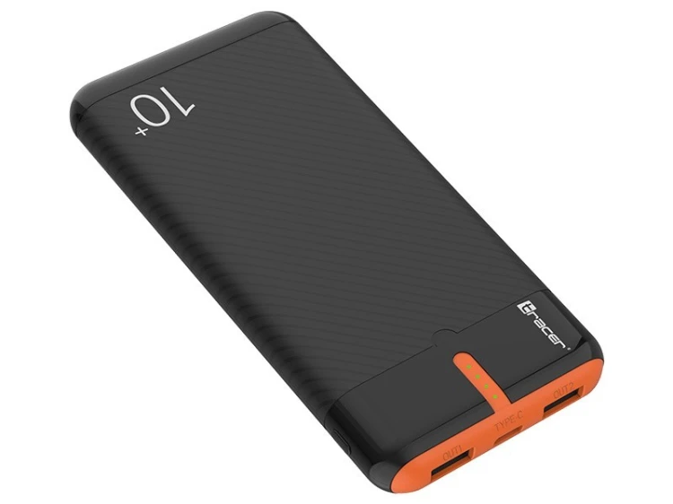 Tracer PowerBank EnerGo 10000mAh czarno-pomarańczowy