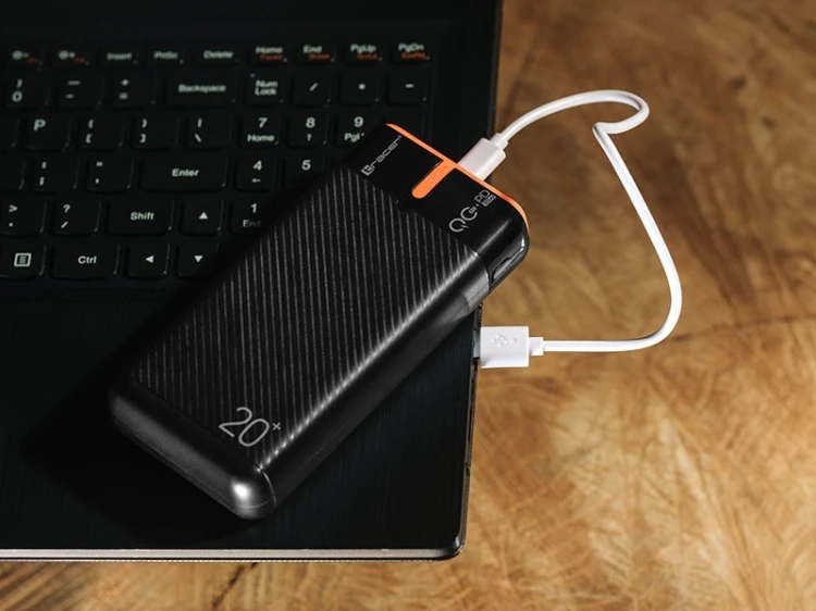 Tracer Power bank EnerGen 20000mAh PD+QC3.0 czarno-pomarańczowy