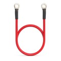 Qoltec Przewód akumulatorowy z końcówkami konektorowymi M8 | Kabel z     oczkiem 8mm | 60cm | Czerwony