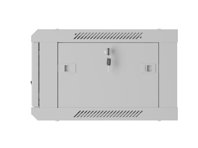 Lanberg Szafa instalacyjna rack wisząca 19 cali 4U 600x450 drzwi perforowane (flat pack) szara