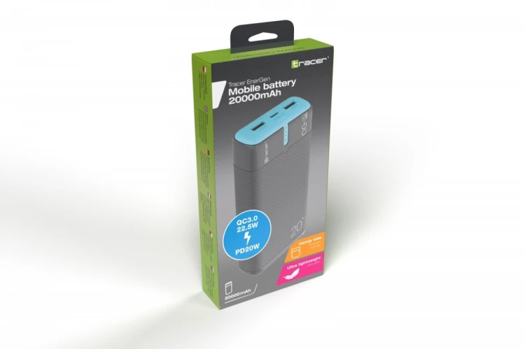 Tracer PowerBank EnerGen 20000mAh PD+QC3.0 GB
