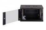 Digitus Szafa sieciowa wisząca Dynamic 19" 7U rack 385x600x450mm, drzwi szyba, czarna, niezłożona, 60kg