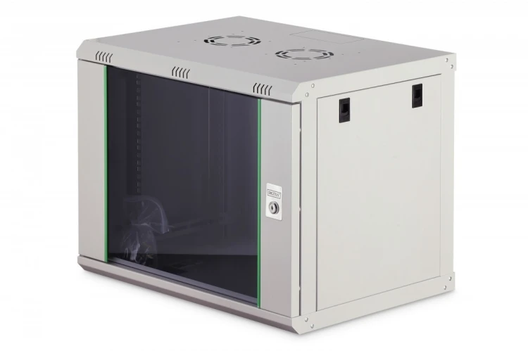 Digitus Szafa sieciowa wisząca Dynamic 19" 9U rack 474x600x450mm, drzwi szyba, szara, niezłożona, 60kg