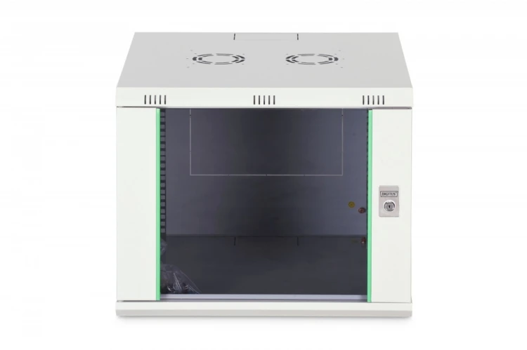 Digitus Szafa sieciowa wisząca Dynamic 19" 9U rack 474x600x600mm, drzwi szyba, szara, niezłożona, 60kg