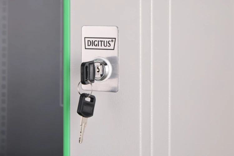 Digitus Szafa sieciowa wisząca Dynamic 19" 12U rack 607x600x600mm, drzwi szyba, szara, niezłożona, 60kg