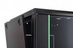 Digitus Szafa sieciowa wisząca Dynamic 19" 12U rack 607x600x600mm, drzwi szyba, czarna, niezłożona, 60kg