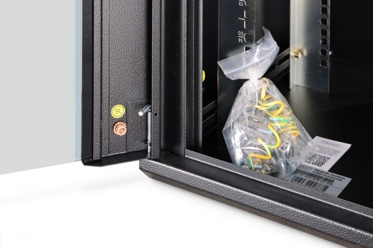 Digitus Szafa sieciowa wisząca Dynamic 19" 16U rack 785x600x450mm, drzwi szyba, czarna, niezłożona, 60kg