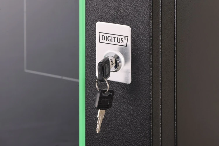 Digitus Szafa sieciowa wisząca Dynamic 19" 16U rack 785x600x450mm, drzwi szyba, czarna, niezłożona, 60kg