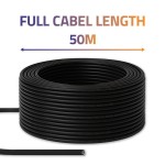 Qoltec Kabel patchcord sieciowy skrętka UTP | CAT6 | High speed 1Gb/s | LAN | 50m | Czarny