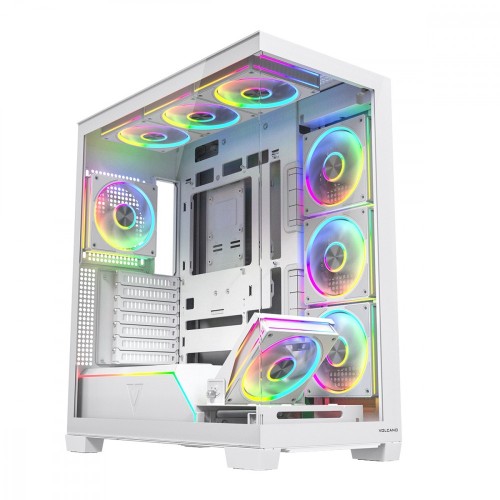 MODECOM Obudowa PC VOLCANO STELLAR PLUS ARGB MIDI 8F Biała