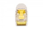 Digitus Wtyk modularny RJ45 kat.6A, PoE++, 10GbE, STP, ekranowany, beznarzędziowy, zakręcany, metalowy, AWG 22-27, linka/drut