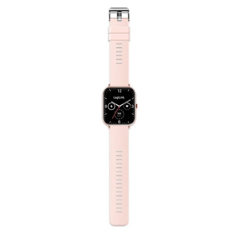 LogiLink Smartwatch LCD, BT5.2 IP68, różowy