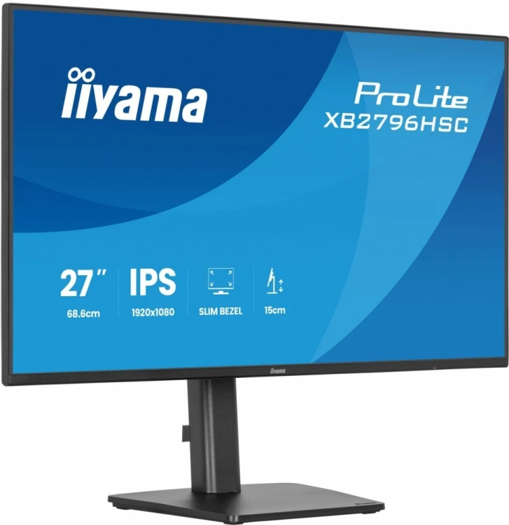 IIYAMA Monitor 27 cali XB2796HSC-B1   IPS,FHD,HDMI,USB-C (PD 65W),144Hz,    1xUSB 3.2 , 1xUSB-C, 2x2W, HAS 150/PIVOT/obrót stopy 360st