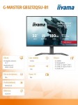 IIYAMA Monitor 31.5 cala GB3272QSU-B1 QHD,IPS,180Hz,2xHDMI,DP,400CD,          2xUSB 3.2 , 2xUSB-C,G-SYNC Compatible, 2x5W, , HAS 150