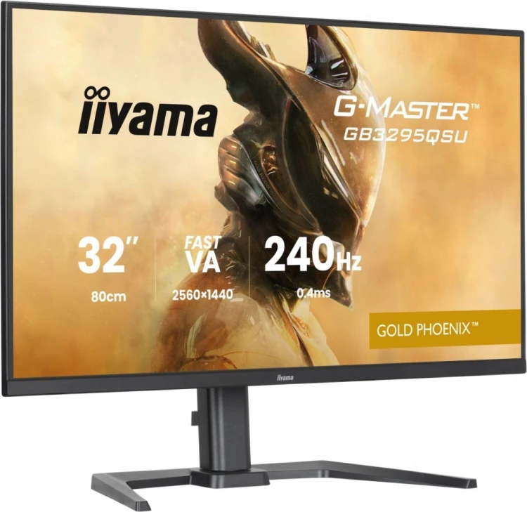 IIYAMA Monitor G-Master 31.5 cala GB3295QSU-B1 QHD,FastVA,240Hz,2xHDMI,DP,400cd,0,4ms, 2xUSB 3.2 , 2xUSB-C, HAS 150, FreeSync Premium - HDMI: 2560 x 1