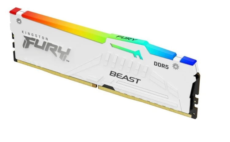 Kingston Pamięć DDR5 Fury Beast RGB 32GB(2*16GB)/5600 CL40 biała