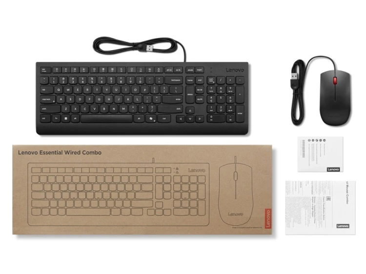 Lenovo Klawiatura i mysz Essential Wired Combo 4X31R64400