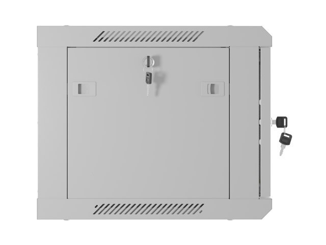 Lanberg Szafa instalacyjna rack wisząca 19 cali 6U 600x450 drzwi perforowane (flat pack) szara