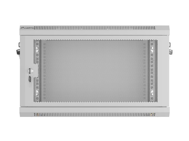 Lanberg Szafa instalacyjna rack wisząca 19 cali 6U 600x450 drzwi perforowane (flat pack) szara