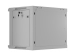 Lanberg Szafa instalacyjna rack wisząca 19 cali 9U 600x450 drzwi perforowane (flat pack) szara