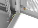 Lanberg Szafa instalacyjna rack wisząca 19 cali 9U 600x450 drzwi perforowane (flat pack) szara