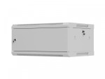Lanberg Szafa instalacyjna rack wisząca 19 cali 4U 600x450 szara drzwi metalowe (flat pack)