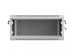 Lanberg Szafa instalacyjna rack wisząca 19 cali 4U 600x450 szara drzwi metalowe (flat pack)
