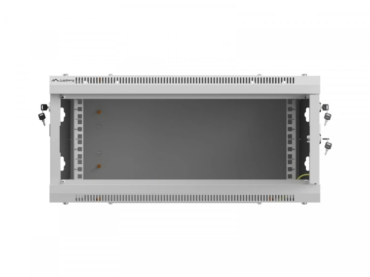 Lanberg Szafa instalacyjna rack wisząca 19 cali 4U 600x450 szara drzwi metalowe (flat pack)