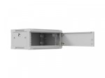 Lanberg Szafa instalacyjna rack wisząca 19 cali 4U 600x450 szara drzwi metalowe (flat pack)