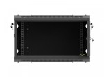 Lanberg Szafa instalacyjna rack wisząca 19 cali 6U 600x600 czarna drzwi perforowane (flat pack)