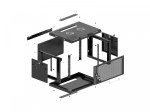 Lanberg Szafa instalacyjna rack wisząca 19 cali 6U 600x600 czarna drzwi perforowane (flat pack)